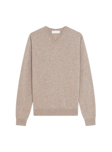Pull col V en cachemire - Evann 7852 celadon - 94 Vert amande
