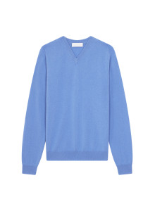 Pull col V en cachemire - Evann 7852 celadon - 94 Vert amande