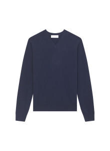 Pull col V en cachemire - Evann 7852 celadon - 94 Vert amande