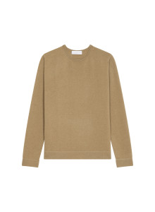 Pull col rond en cachemire finitions roulotées - Ernest 7820 camel - 88 Camel