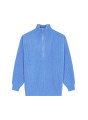Recycled Wool and Cashmere Beaded Trucker Neck Sweater - English