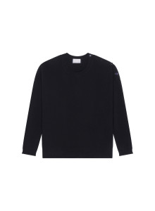Loose-fit buttoned cashmere round-neck sweater - Acene