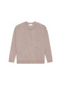 Loose-fit buttoned cashmere round-neck sweater - Acene