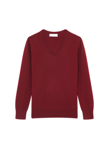Pull col V en cachemire - Abel 7852 celadon - 94 Vert amande