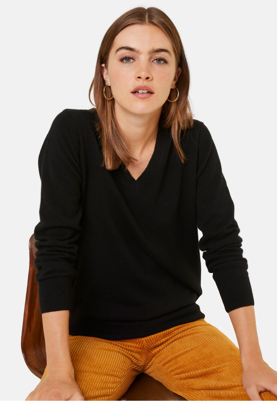 Pull col V en cachemire - Abel 7852 celadon - 94 Vert amande Pull col V en cachemire - Abel 7852 celadon - 94 Vert amande