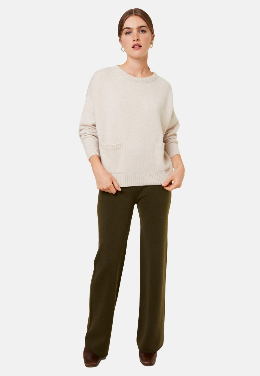 Pantalon avec poche en laine mérinos - Gaetane Pantalon avec poche en laine mérinos - Gaetane