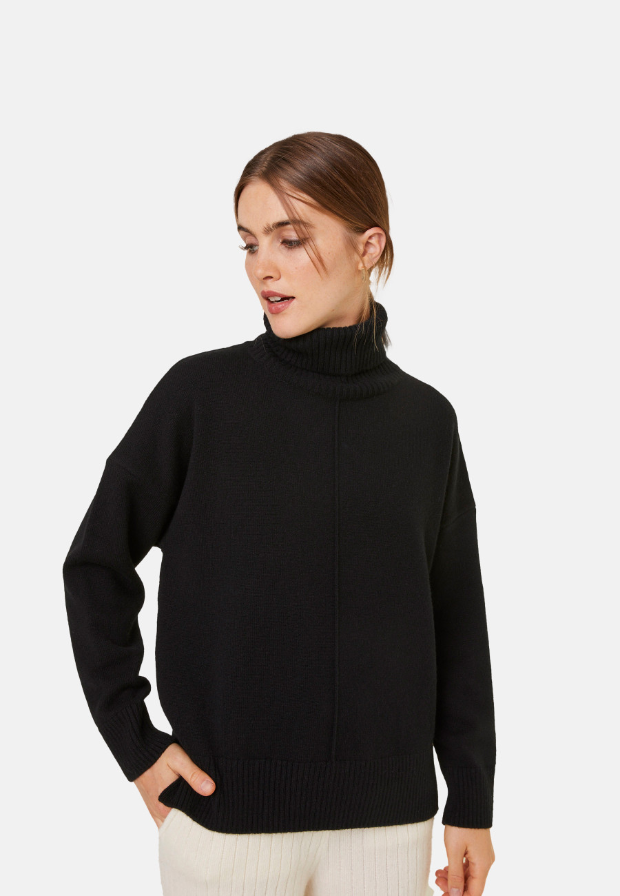 Turtleneck sweater with cashmere slits - Adena Turtleneck sweater with cashmere slits - Adena