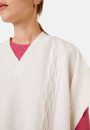 V-neck cape with cashmere dots - Gigi