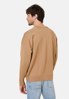 Loose-fit round-neck sweater in merino wool - Felix