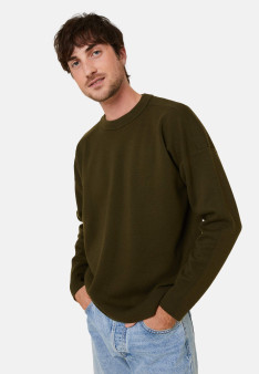 Pull ample col rond en laine mérinos - Felix 7840 marine - 05 Bleu marine