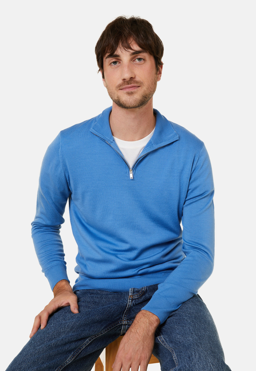 Pull col camionneur avec logo en laine mérinos - Ryan Pull col camionneur avec logo en laine mérinos - Ryan