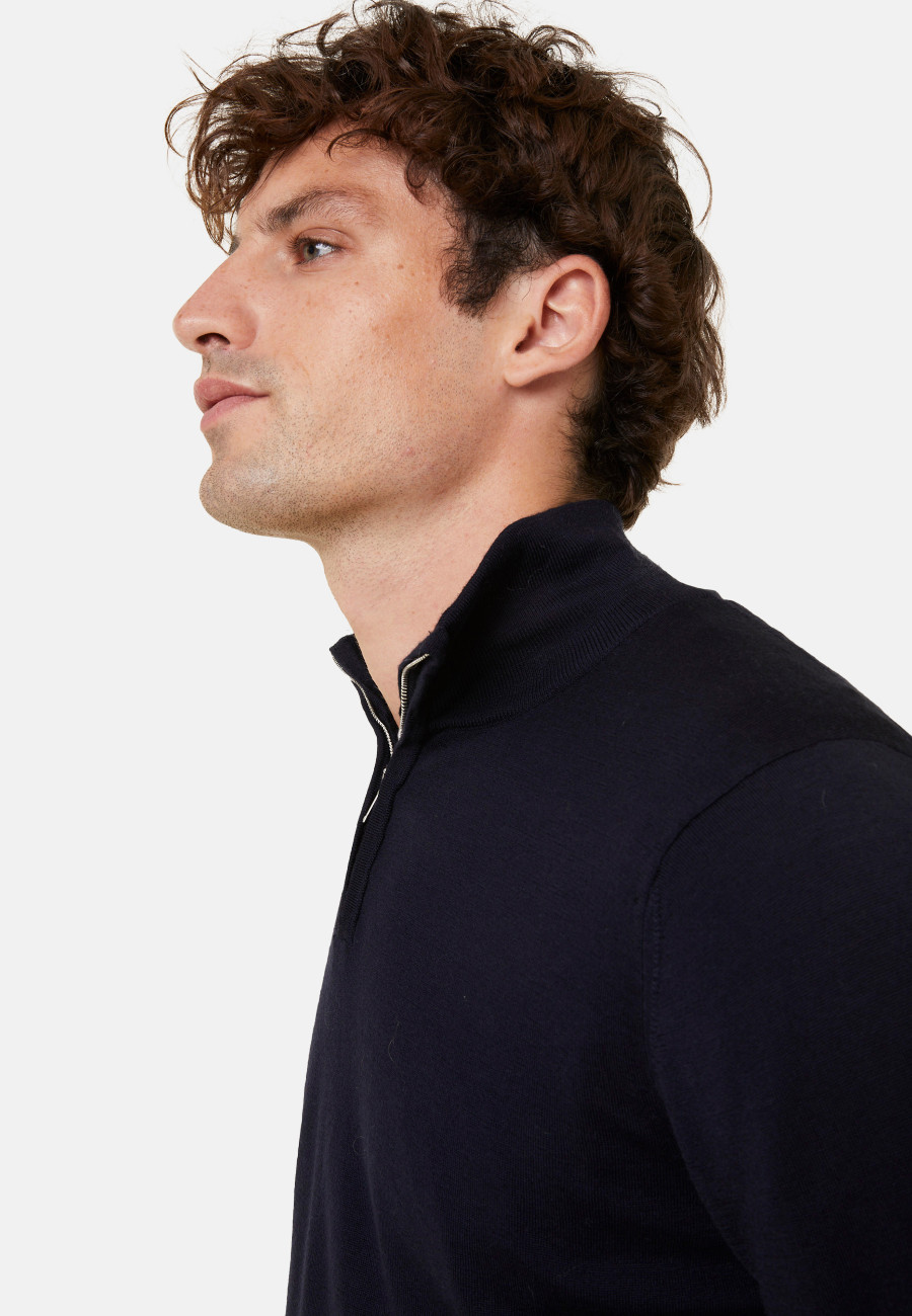 Pull col camionneur avec logo en laine mérinos - Ryan Pull col camionneur avec logo en laine mérinos - Ryan