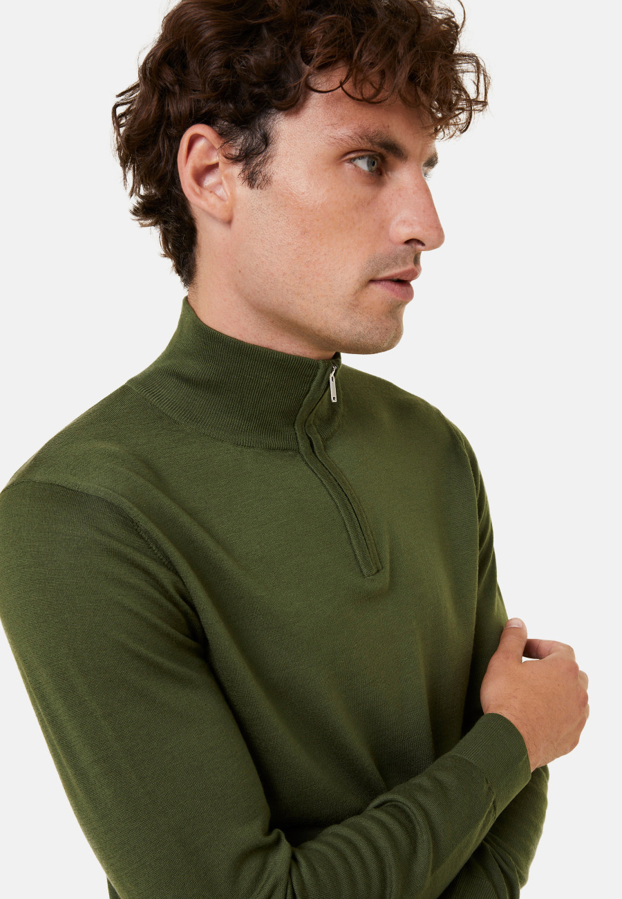 Pull col camionneur avec logo en laine mérinos - Ryan Pull col camionneur avec logo en laine mérinos - Ryan