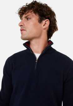 Cashmere sweater with trucker collar - Emile