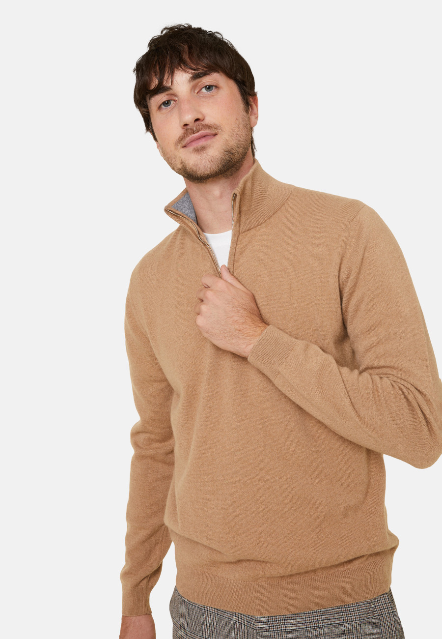 Cashmere sweater with trucker collar - Emile Cashmere sweater with trucker collar - Emile