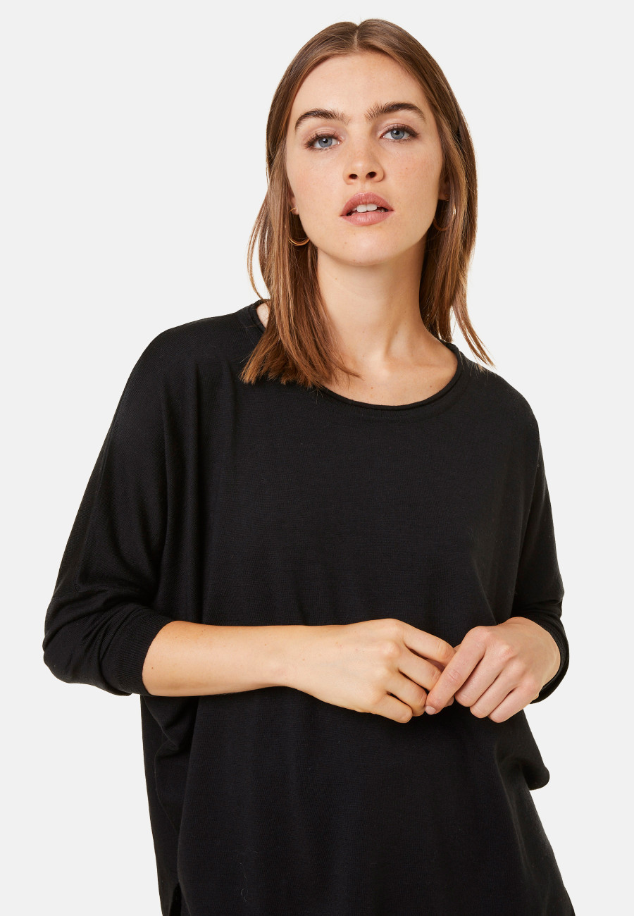 Loose-fitting merino wool round neck sweater - Azel Loose-fitting merino wool round neck sweater - Azel