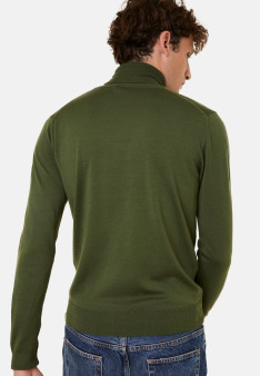 Pull col roulé avec logo en laine mérinos - Enzo