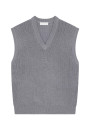 Pull col V sans manches en laine mérinos - Felipe