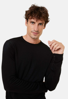 Pull col rond en laine mérinos finitions roulotées - Rythme 7860 soleil - 89 Moutarde