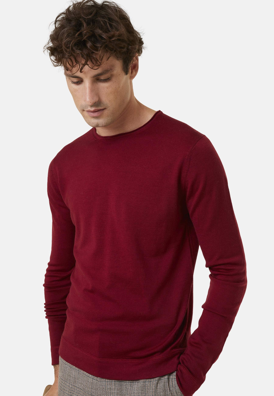 Pull col rond en laine mérinos finitions roulotées - Rythme 7860 soleil - 89 Moutarde Pull col rond en laine mérinos finitions roulotées - Rythme 7860 soleil - 89 Moutarde