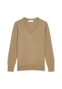 Pull col V en cachemire - Abel 7852 celadon - 94 Vert amande