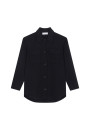 Veste boutonnée avec poches en laine mérinos - Giselle 7841 saphir - 03 Bleu foncé