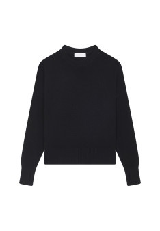 Pull col rond manches mitaines en laine et cachemire - Gemma 7811 volute - 09 Gris moyen