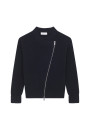 Asymmetrical wool and cashmere zip jacket - Gwenn