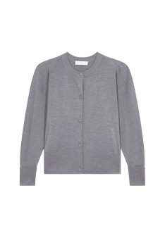 Veste boutonnée à poches en laine mérinos - Gaspard