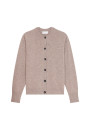 Cashmere round neck buttoned cardigan - Ari