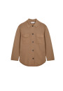 Veste boutonnée avec poches en laine mérinos - Giselle 7841 saphir - 03 Bleu foncé