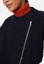 Asymmetrical wool and cashmere zip jacket - Gwenn
