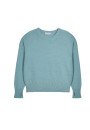 Pull col rond manches mitaines en laine et cachemire - Gemma 7811 volute - 09 Gris moyen