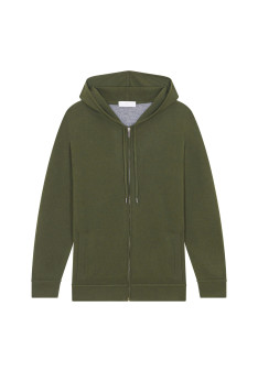 Gilet zippé à capuche en cachemire - Bradley