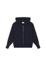 Zipped hoodie with batwing sleeves in recycled cashmere and wool - Albin