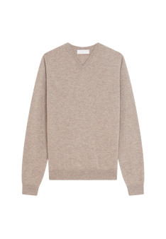 Pull col V en cachemire - Evann 7852 celadon - 94 Vert amande
