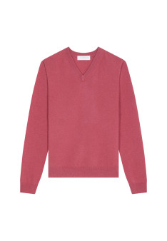 Pull col V en cachemire - Evann 7852 celadon - 94 Vert amande