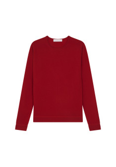 Round-neck cashmere sweater with rolled finishes - Ernest