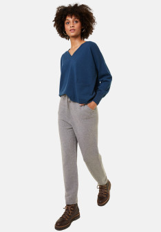 Jogger à poches en cachemire et laine recyclés - Anka 7811 volute - 09 Gris moyen