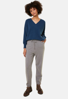 Jogger à poches en cachemire et laine recyclés - Anka 7811 volute - 09 Gris moyen