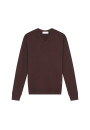 Pull col V avec logo en laine mérinos - Elmo 7881 cerise - 51 Bordeaux