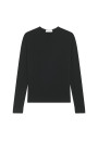 Round-neck merino wool sweater with rolled finishes - Rythme