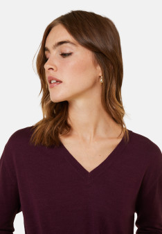 Pull col V en laine mérinos - Arya
