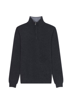 Pull col camionneur en cachemire - Emile 7914 cerise/volute - 51 Bordeaux