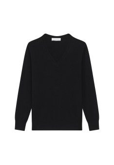 Pull col V en cachemire - Abel 7852 celadon - 94 Vert amande