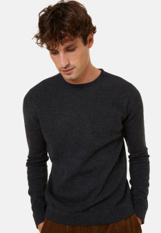 Pull col rond en cachemire finitions roulotées - Ernest 7820 camel - 88 Camel