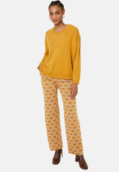 Loose-fit buttoned cashmere round-neck sweater - Acene