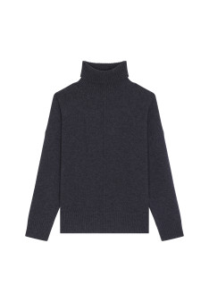 Pull col roulé à fentes en cachemire - Adena 7813 ombre - 10 Gris foncé