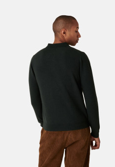Pull col polo en cachemire - Emerson 7451 bronze - 83 Kaki