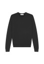 Pull col rond avec logo en laine mérinos - Eddie 7810 noir - 01 Noir